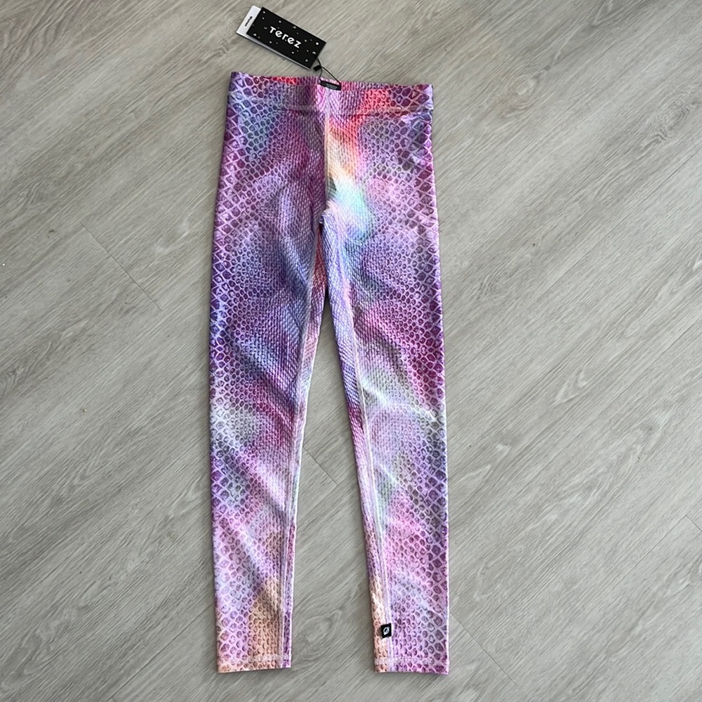 Terez Pink Python Hi-Shine Leggings